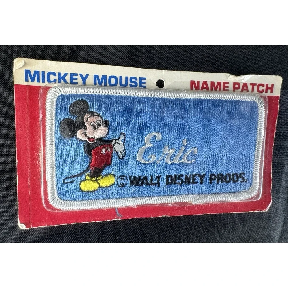 Lot Of 2 Vintage Disney Mickey Mouse Name Patch ERIC 4